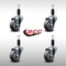 Service Caster 3'' SS Thermoplastic Rubber Wheel Swivel 1-1/8'' Expanding Stem Caster Set, 4PK SCC-SSEX20S314-TPRB-118-4 - alternate 2